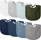 VOMARHUG Ultra - Soft Muslin Baby Bandana Bibs, 8 - Pack - LittleTreasures