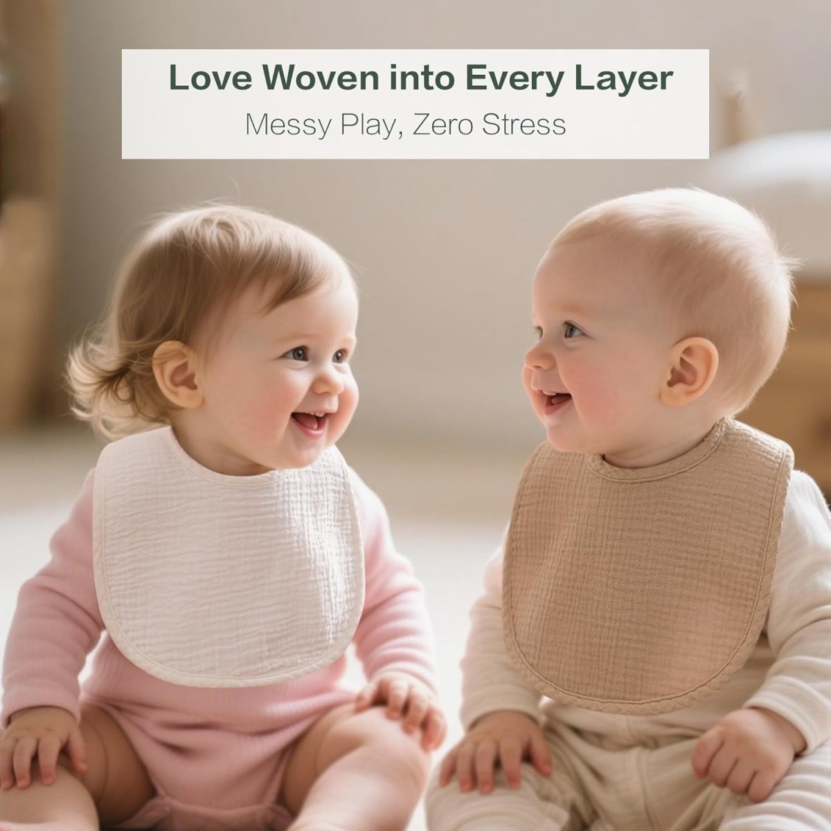 VOMARHUG Ultra - Soft Muslin Baby Bandana Bibs, 8 - Pack - LittleTreasures