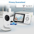 VTech VM819 Baby Monitor, 2.8” Screen, Night Vision, 2 - Way Audio, Temperature Sensor and Lullabies, Secure Transmission No WiFi - LittleTreasures