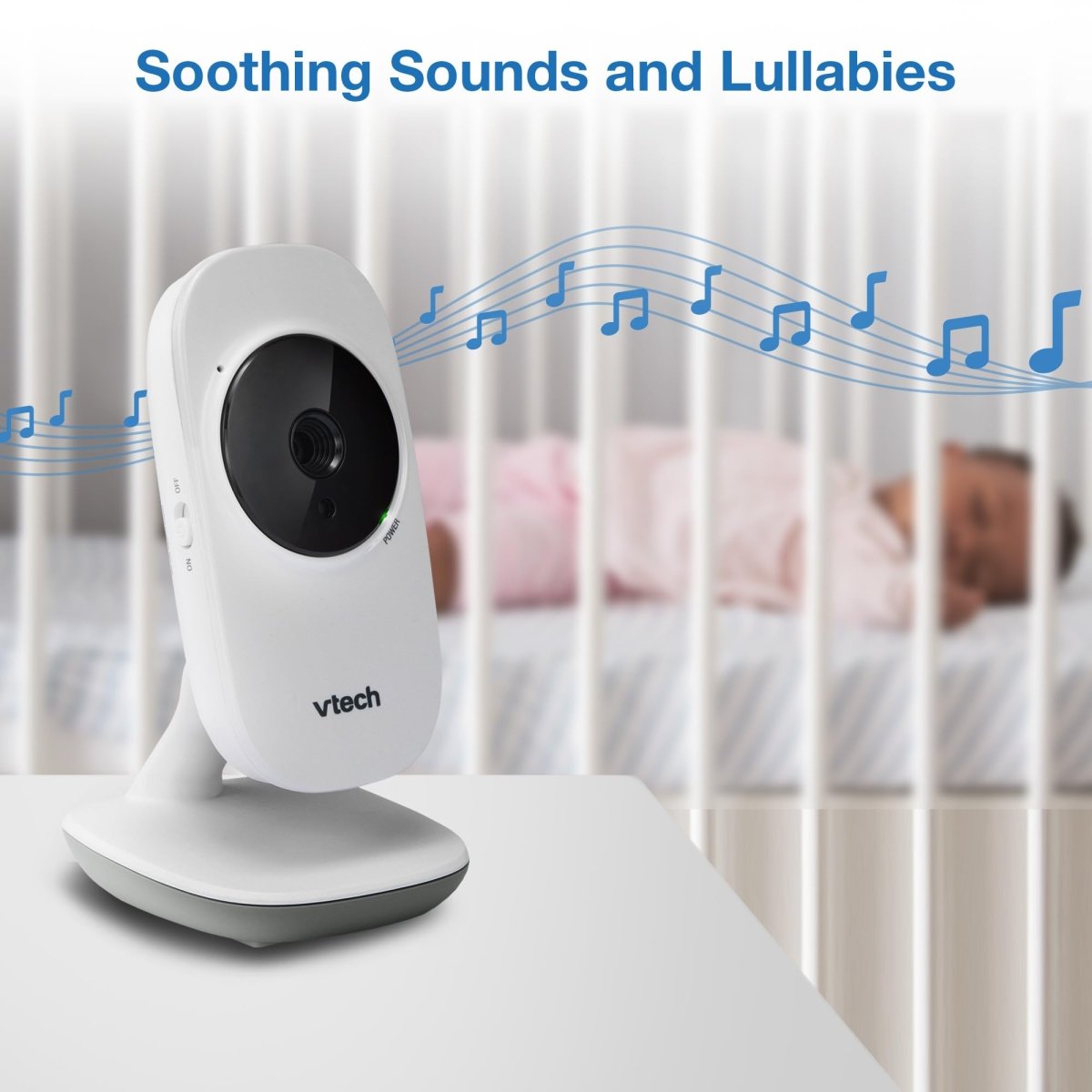 VTech VM819 Baby Monitor, 2.8” Screen, Night Vision, 2 - Way Audio, Temperature Sensor and Lullabies, Secure Transmission No WiFi - LittleTreasures