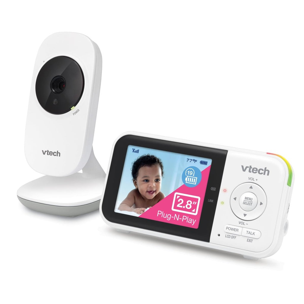 VTech VM819 Baby Monitor, 2.8” Screen, Night Vision, 2 - Way Audio, Temperature Sensor and Lullabies, Secure Transmission No WiFi - LittleTreasures