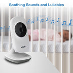 VTech VM819 Baby Monitor, 2.8” Screen, Night Vision, 2 - Way Audio, Temperature Sensor and Lullabies, Secure Transmission No WiFi - LittleTreasures