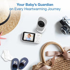 VTech VM819 Baby Monitor, 2.8” Screen, Night Vision, 2 - Way Audio, Temperature Sensor and Lullabies, Secure Transmission No WiFi - LittleTreasures