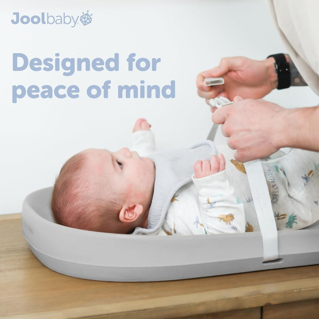 Waterproof Baby Changing Pad - Easy to Clean, Lightweight & Portable - Large Foam Cushion for Comfort - Jool Baby (Blue) - LittleTreasures