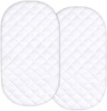 Waterproof Bassinet Mattress Protector 2 Pack (32"x17") - for Fisher - Price Soothing Motions Bassinet - Noiseless, Washable, Bassinet Mattress Cover, Organic - LittleTreasures