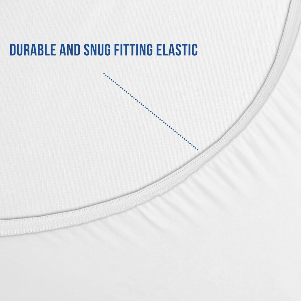 Waterproof Bassinet Mattress Protector 2 Pack (32"x17") - for Fisher - Price Soothing Motions Bassinet - Noiseless, Washable, Bassinet Mattress Cover, Organic - LittleTreasures