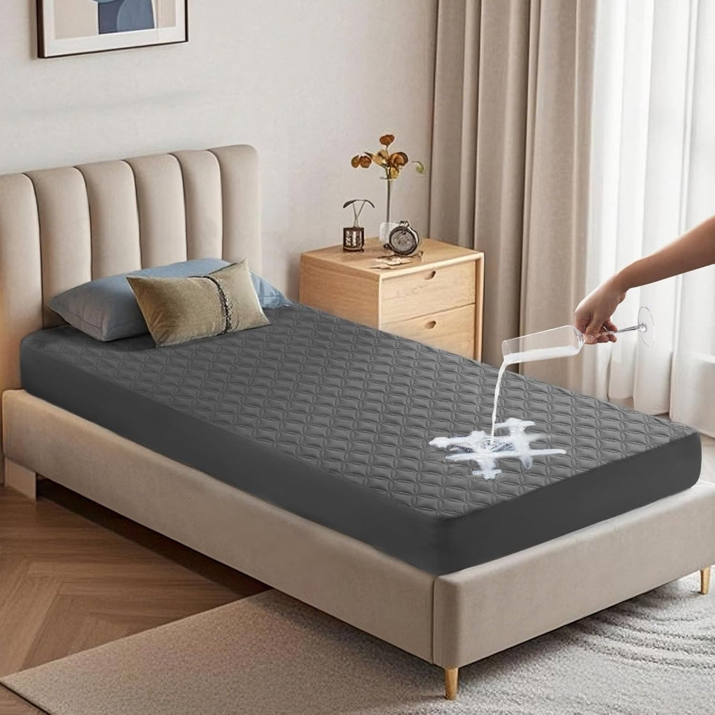 Waterproof Mattress Protector Crib, Soft & Skin Friendly Gray Mattress Pads 2 Pack, Dirt - Proof & Noiseless Mattress Cover Fits Baby Crib Toddler Bed (52''x28'') - LittleTreasures