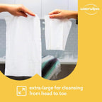 WaterWipes Sensitive+ Bathing Wipes, 3 - In - 1 Cleans, Cares, Protects, 99.9% Water, Unscented & Hypoallergenic, 16 Count (1 Pack) - LittleTreasures