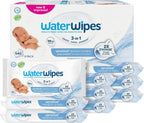 WaterWipes Sensitive+ Newborn & Baby Wipes, 3 - In - 1 Cleans, Cares, Protects, 99.9% Water, Unscented & Hypoallergenic, 720 Count (12 Packs) - LittleTreasures