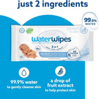 WaterWipes Sensitive+ Newborn & Baby Wipes, 3 - In - 1 Cleans, Cares, Protects, 99.9% Water, Unscented & Hypoallergenic, 720 Count (12 Packs) - LittleTreasures