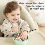 Weaning Bib with Long Sleeves 2PCS & BLW, Soft and Skin - Friendly Material, Coverall Bibs for Baby Feeding, Waterproof and Easy to Clean & Machine Washable, for Baby Infant Toddlers - LittleTreasures