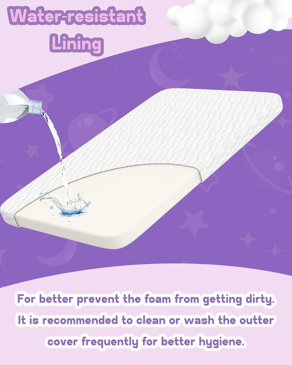 Wellzee Breathable Oval Bassinet Mattress – Hypoallergenic & Waterproof - LittleTreasures
