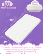Wellzee Breathable Oval Bassinet Mattress – Hypoallergenic & Waterproof - LittleTreasures