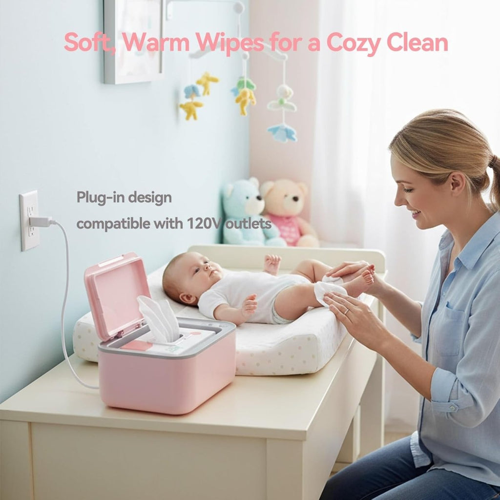 Wipe Warmer, Baby Wipe Warmer with 3 Modes Temperature Control, Diaper Wipes Dispenser with Large Capacity, Evenly Overall Heating, Constant Temperature Wipe Holder - LittleTreasures