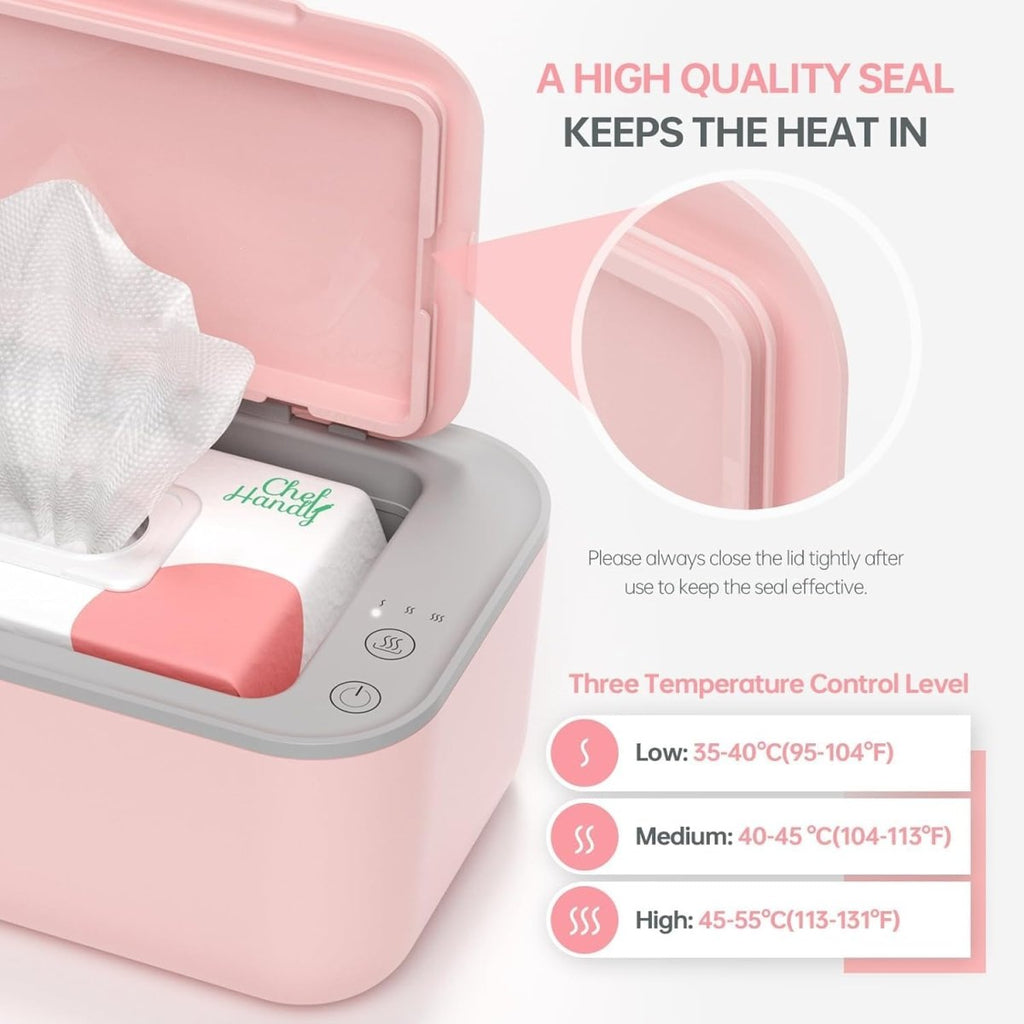 Wipe Warmer, Baby Wipe Warmer with 3 Modes Temperature Control, Diaper Wipes Dispenser with Large Capacity, Evenly Overall Heating, Constant Temperature Wipe Holder - LittleTreasures