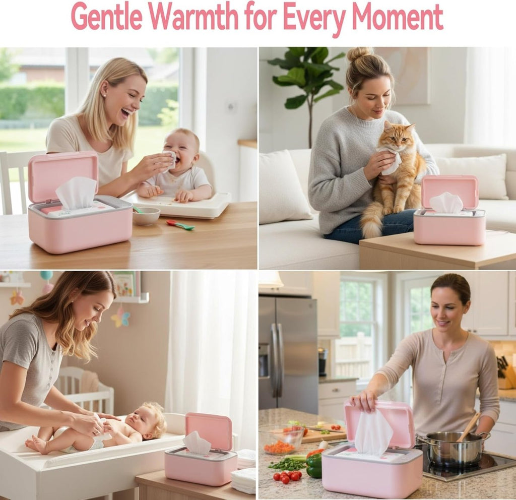 Wipe Warmer, Baby Wipe Warmer with 3 Modes Temperature Control, Diaper Wipes Dispenser with Large Capacity, Evenly Overall Heating, Constant Temperature Wipe Holder - LittleTreasures