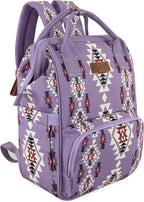 Wrangler Aztec Backpack Organized Daypack Travel Baby Bag with Stroller Strap and Side Bottle Pockets - LittleTreasures