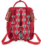 Wrangler Aztec Backpack Organized Daypack Travel Baby Bag with Stroller Strap and Side Bottle Pockets - LittleTreasures