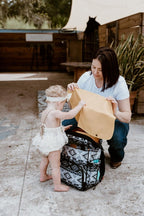 Wrangler Aztec Backpack Organized Daypack Travel Baby Bag with Stroller Strap and Side Bottle Pockets - LittleTreasures