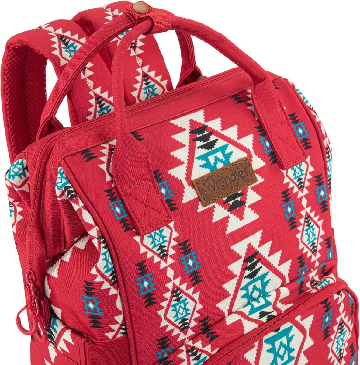 Wrangler Aztec Backpack Organized Daypack Travel Baby Bag with Stroller Strap and Side Bottle Pockets - LittleTreasures