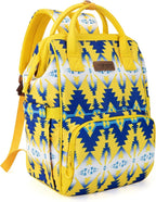 Wrangler Aztec Backpack Organized Daypack Travel Baby Bag with Stroller Strap and Side Bottle Pockets - LittleTreasures
