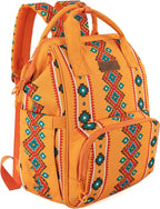 Wrangler Aztec Backpack Organized Daypack Travel Baby Bag with Stroller Strap and Side Bottle Pockets - LittleTreasures