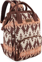 Wrangler Aztec Backpack Organized Daypack Travel Baby Bag with Stroller Strap and Side Bottle Pockets - LittleTreasures