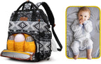 Wrangler Aztec Backpack Organized Daypack Travel Baby Bag with Stroller Strap and Side Bottle Pockets - LittleTreasures