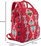 Wrangler Aztec Backpack Organized Daypack Travel Baby Bag with Stroller Strap and Side Bottle Pockets - LittleTreasures