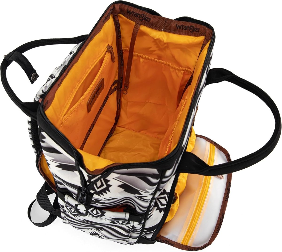 Wrangler Southwest Pattern Diaper Backpack Baby Bag Casual Daypack Travel Backpack Western Multi - Function Bags - LittleTreasures