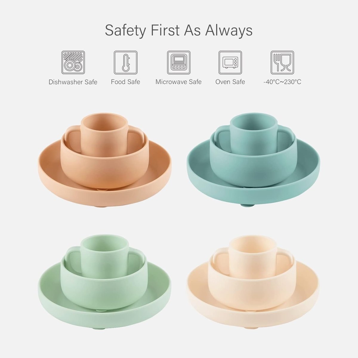 Yooforea Honey Silicone Baby Feeding Set - Safe & Durable Tableware - LittleTreasures