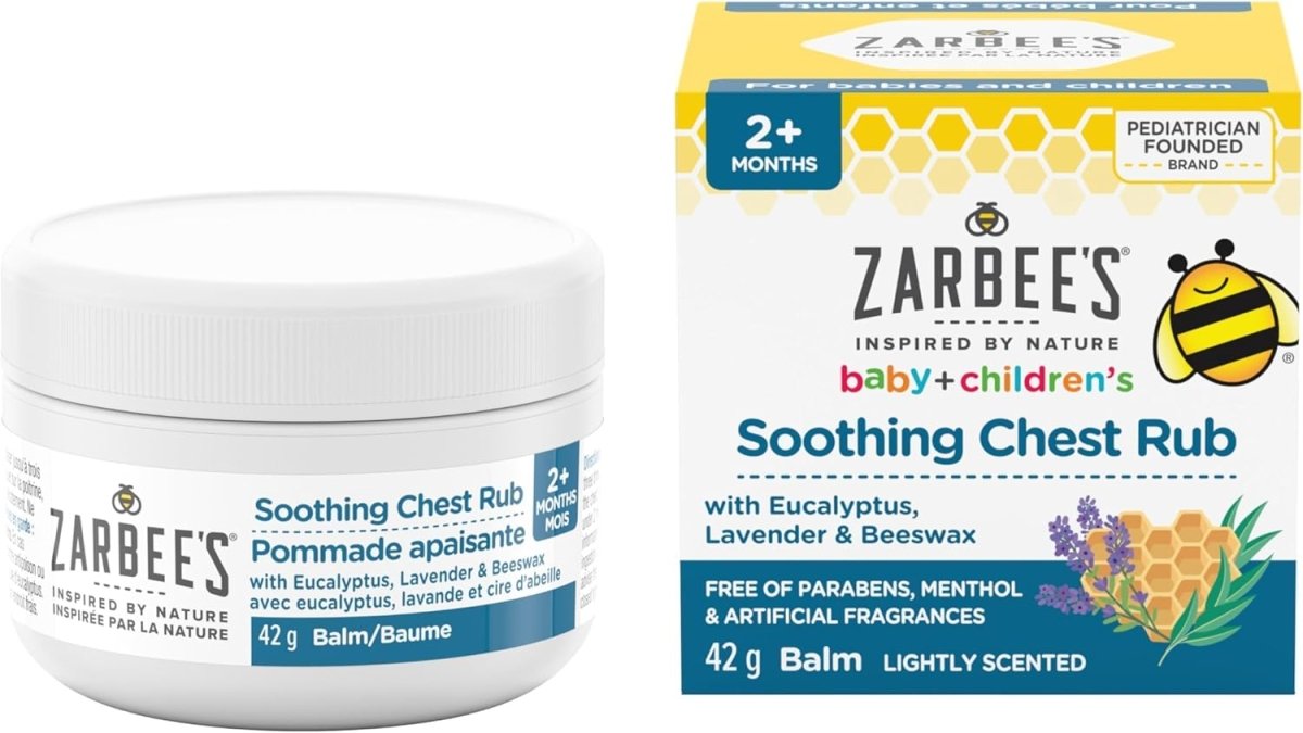 Zarbee’s® Baby + Children’s Soothing Chest Rub, eucalyptus, lavender, castor oil, shea butter, beeswax balm, 42g - LittleTreasures